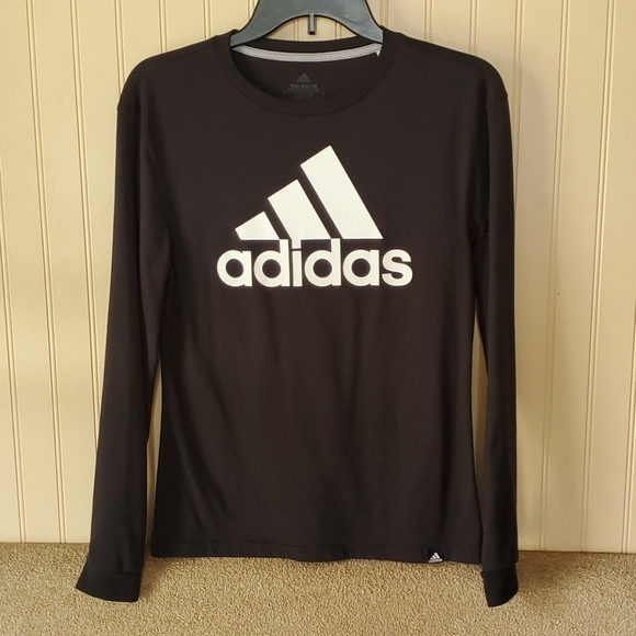 adidas Tops - Adidas go-to tee XS black long sleeved tee white